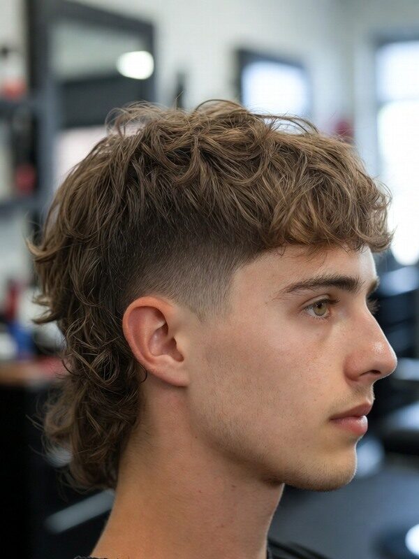 Mullet uomo mosso moderno con volume naturale