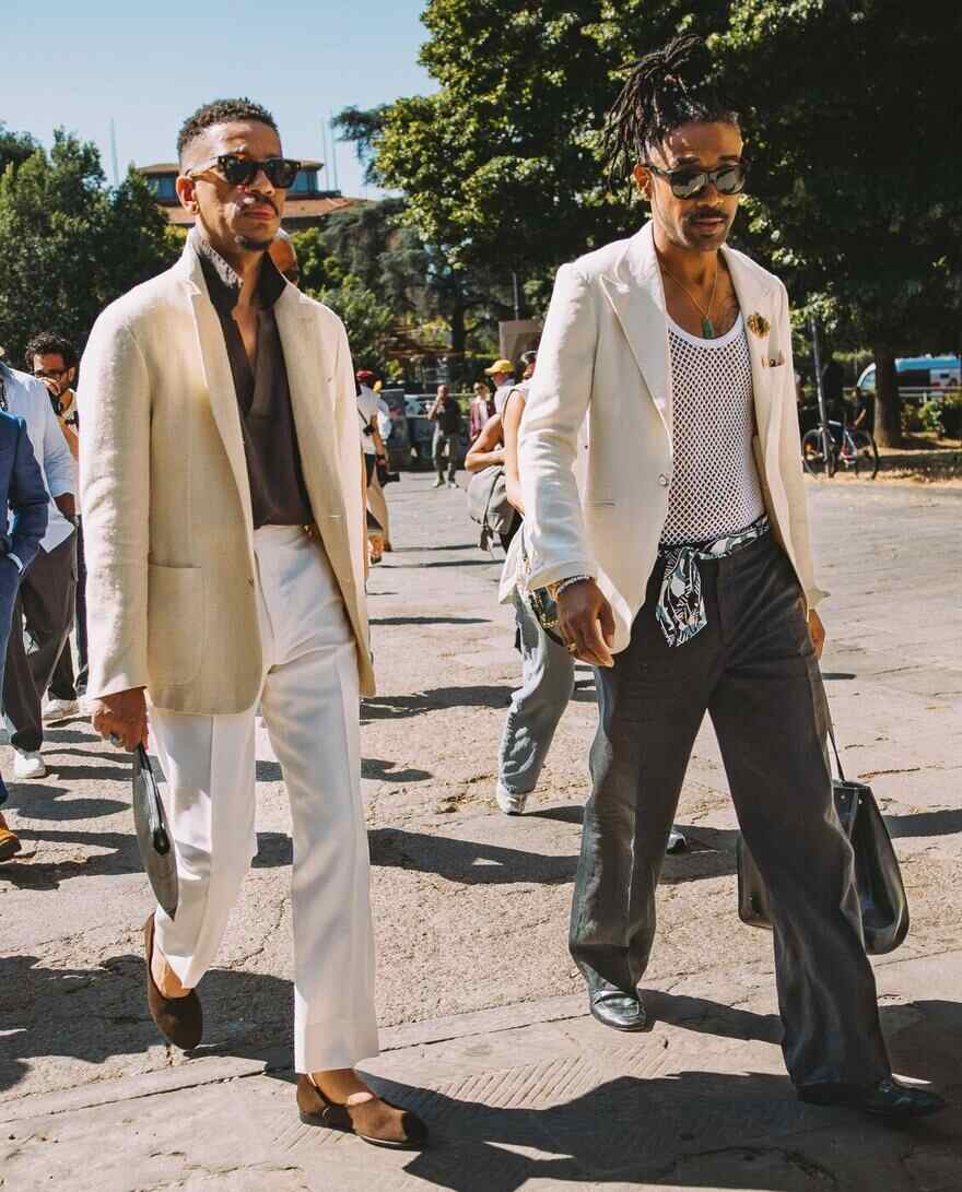 Street style maschile alla settimana della moda di Milano SS26