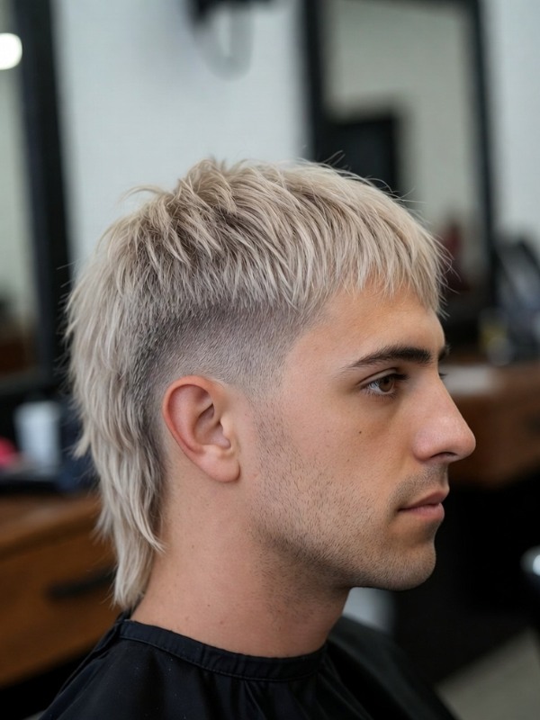 Mullet Biondo Uomo - taglio mullet uomo