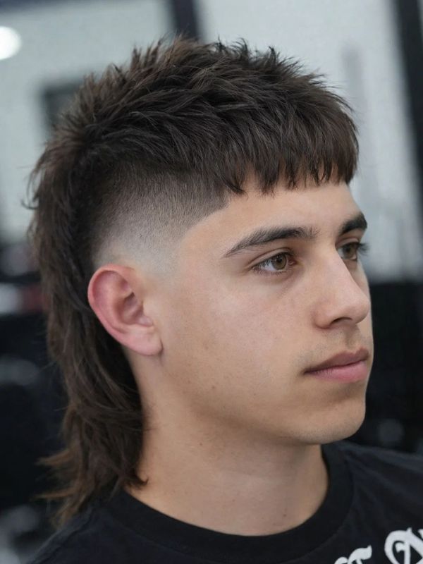 Mullet Burst Fade Uomo - taglio mullet uomo