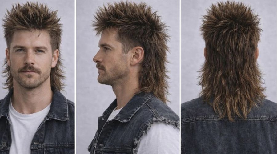 Mullet Spiky Uomo 3