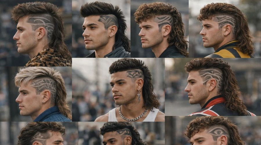Mullet con Disegni Uomo: Rasature Artistiche