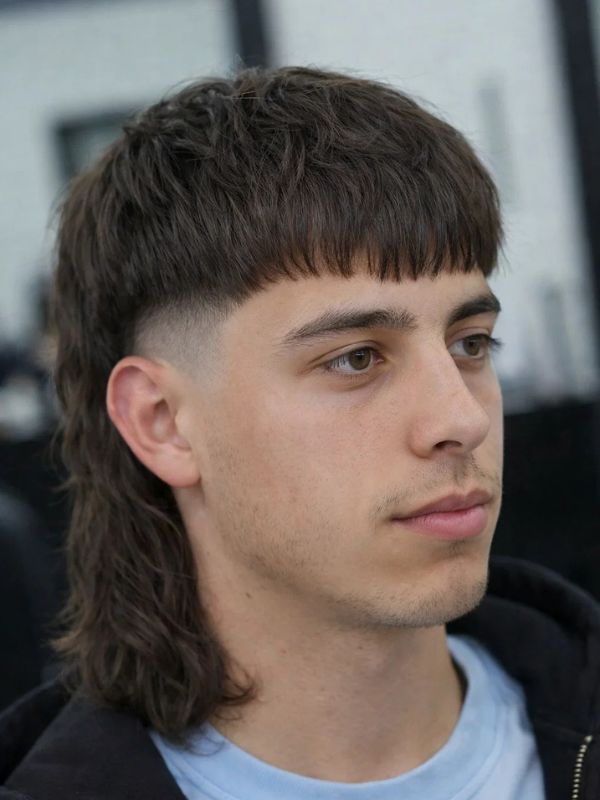 Mullet con Frangia Uomo - taglio mullet uomo