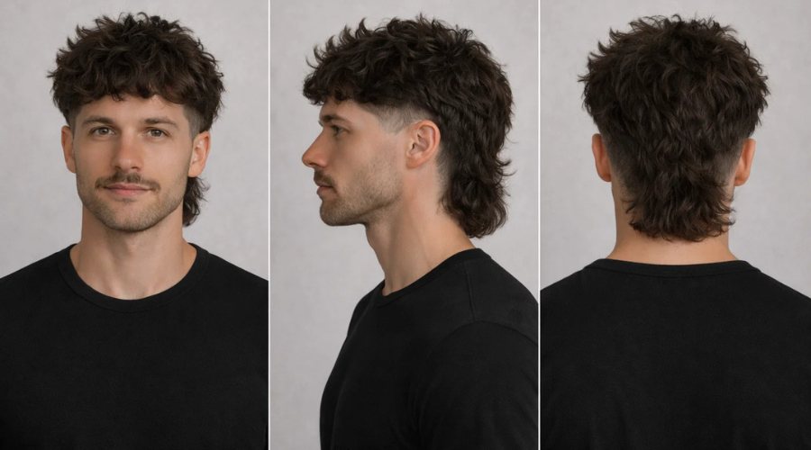 Burst Fade Mullet